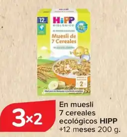 Carrefour HIPP En muesli 7 cereales ecológicos +12 meses oferta