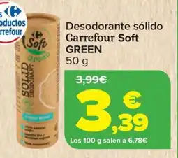 Carrefour CARREFOUR SOFT GREEN Desodorante sólido oferta