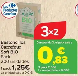 Carrefour CARREFOUR SOFT BIO Bastoncillos oferta
