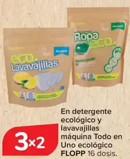 Carrefour FLOPP En detergente ecológico y lavavajillas máquina todo en uno ecológico oferta
