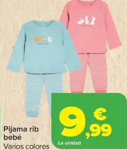 Carrefour Pijama rib bebé oferta