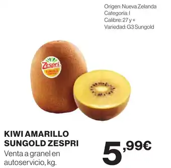 Supercor ZESPRI Kiwi amarillo sungold oferta