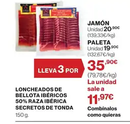 Supercor Loncheados de bellota ibéricos 50% raza ibérica secretos de tonda oferta