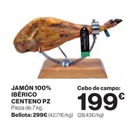 Supercor Jamón 100% ibérico centeno pz oferta