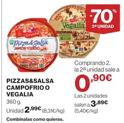 Supercor Pizzas&salsa campofrio o vegalia oferta