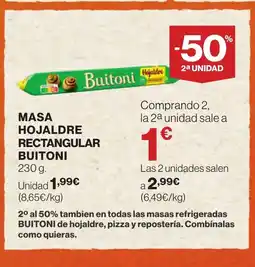 Supercor BUITONI Masa hojaldre rectangular oferta
