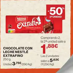 Supercor Chocolate con leche nestlé extrafino oferta