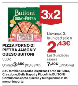 Supercor BUITONI Pizza forno di pietra jamón y queso oferta