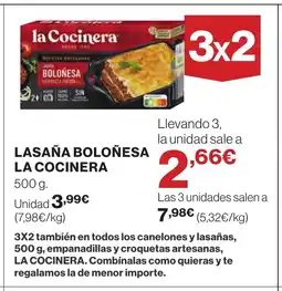 Supercor LA COCINERA Lasaña boloñesa oferta
