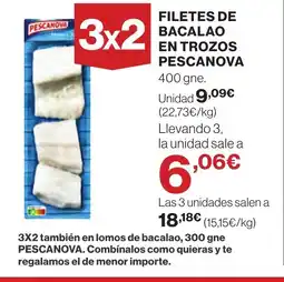 Supercor PESCANOVA Filetes de bacalao en trozos oferta