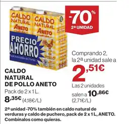 Supercor ANETO Caldo natural de pollo oferta
