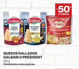 Supercor GALBANI O PRÉSIDENT Quesos rallados oferta