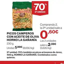 Supercor Picos camperos con aceite de oliva horno la gañanía oferta