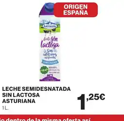 Supercor ASTURIANA Leche semidesnatada sin lactosa oferta