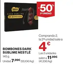 Supercor NESTLÉ Bombones dark sublime oferta