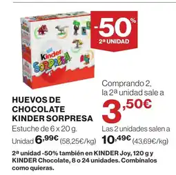 Supercor KINDER Huevos de chocolate oferta