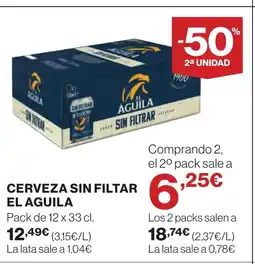 Supercor EL AGUILA Cerveza sin filtar oferta