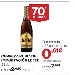 Supercor LEFFE Cerveza rubia de importación oferta