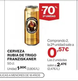 Supercor FRANZISKANER Cerveza rubia de trigo oferta