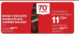 Supercor JOHNNIE WALKER Whisky escocés double black oferta