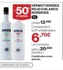 Supercor NORDESÍA Vermut nordes rojo o blanco oferta