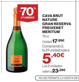 Supercor Cava brut nature gran reserva freixenet meritum oferta