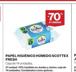 Supercor SCOTTEX FRESH Papel higiénico húmedo oferta