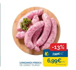 Cash Ecofamilia Longaniza fresca de cerdo duroc oferta