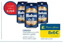 Cash Ecofamilia MAHOU Cerveza tostada 0,0 lata oferta