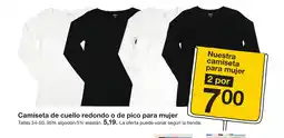 Zeeman Camiseta de cuello redondo o de pico para mujer oferta