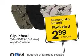 Zeeman Slip infantil oferta
