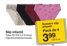 Zeeman Slip infantil oferta