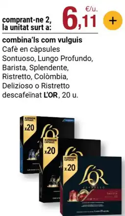 BonpreuEsclat L'OR Cafè en càpsules Sontuoso, Lungo Profundo, Barista, Splendente, Ristretto, Colòmbia Delizioso o Ristretto oferta
