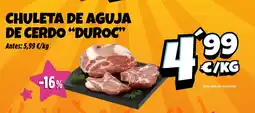 AhorraMas Chuleta de aguja de cerdo duroc oferta