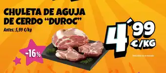 AhorraMas Chuleta de aguja de cerdo duroc oferta