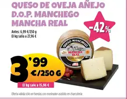 AhorraMas Queso de oveja añejo d.o.p. manchego mancha real oferta