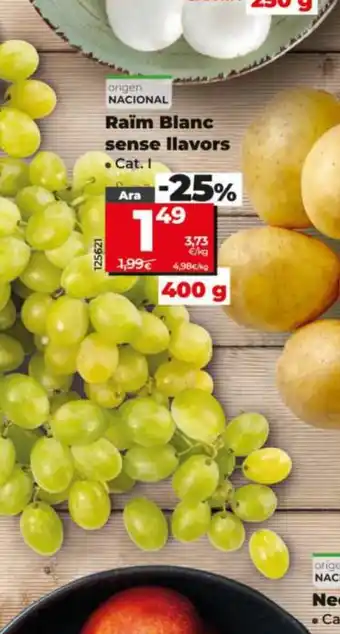 Dia Raïm Blanc sense llavors oferta