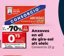 Dia CONSORCIO Anxoves en aceite de girasol alt oleic oferta