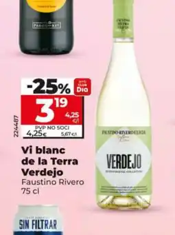 Dia FAUSTINO RIVERO Vi blanc de la Terra Verdejo oferta