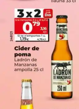Dia LADRÓN DE MANZANAS Cider de poma oferta