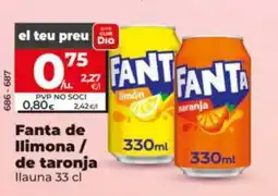 Dia FANTA de llimona de taronja oferta