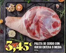 Gadis Paleta de cerdo con hueso entera o media oferta