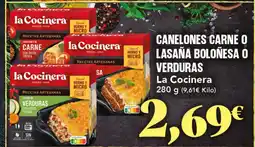 Gadis LA COCINERA Canelones carne o lasaña boloñesa o verduras oferta