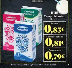 Gadis CAMPO NUESTRO Leche oferta
