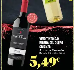 Gadis ALTOS DE TAMARÓN Vino tinto d.o ribera del duero crianza oferta