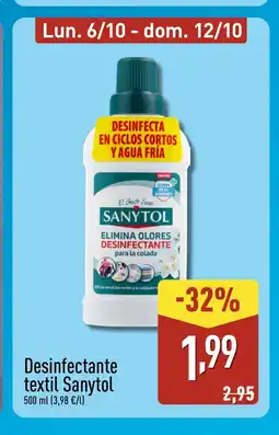 ALDI SANYTOL Desinfectante textil oferta