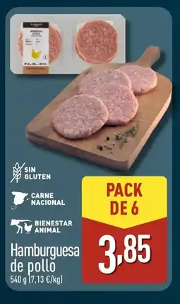 ALDI Hamburguesa de pollo oferta