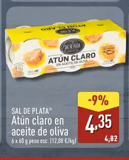 ALDI SAL DE PLATA Atún claro en aceite de oliva oferta