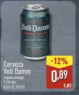 ALDI VOLL DAMM Cerveza oferta