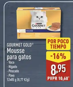 ALDI GOURMET GOLD Mousse para gatos oferta